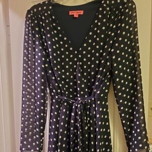 Betsey Johnson Polka-Dot Wrap Dress